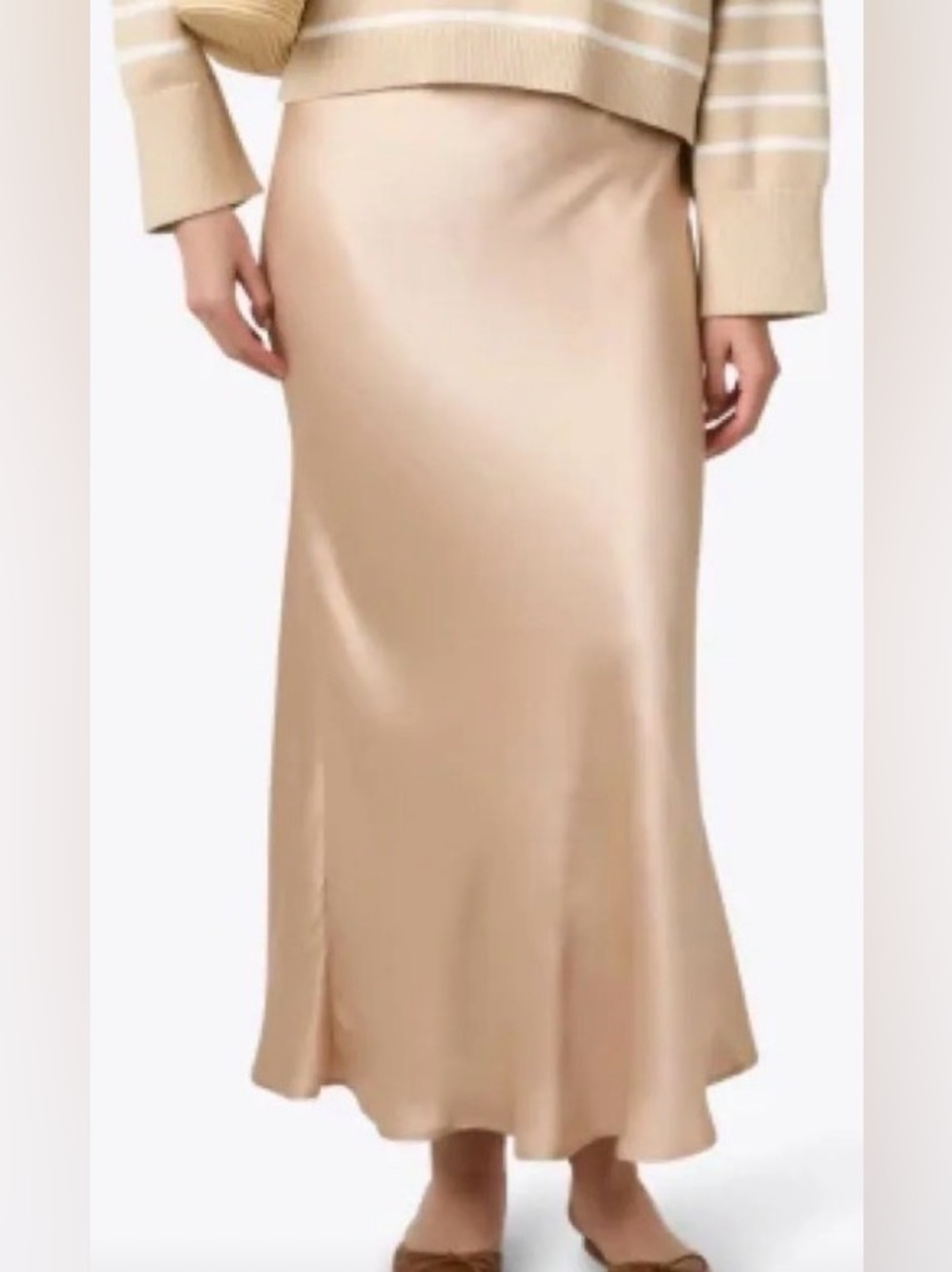 NWT Chloe Kristyn maxi skirt in taupe Size L